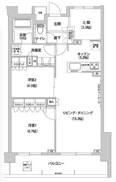 コンフォリア目黒青葉台317の間取り