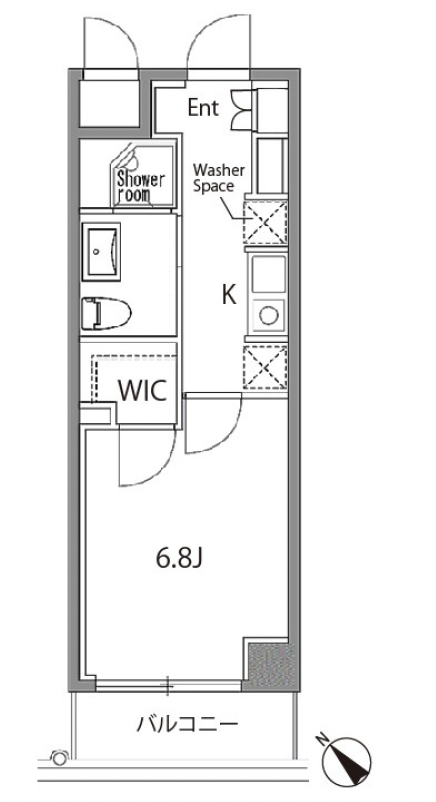 カスタリア中目黒214の間取り
