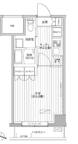 ヒューリック世田谷207の間取り