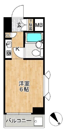 マートルコート中目黒901の間取り