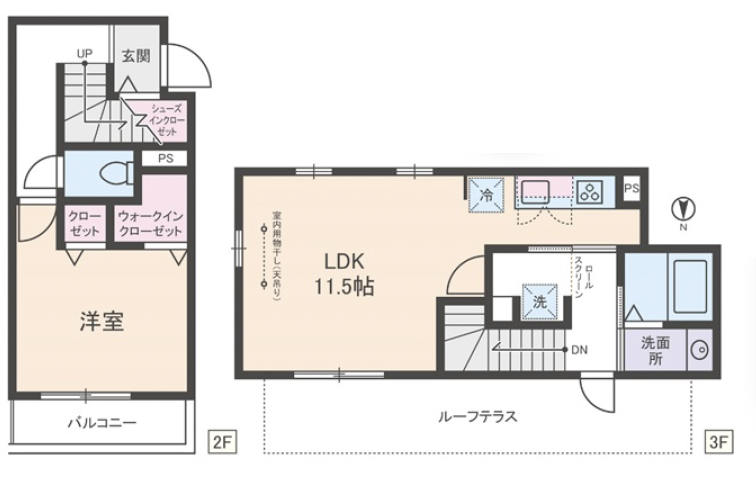 アリビオ祐天寺205の間取り