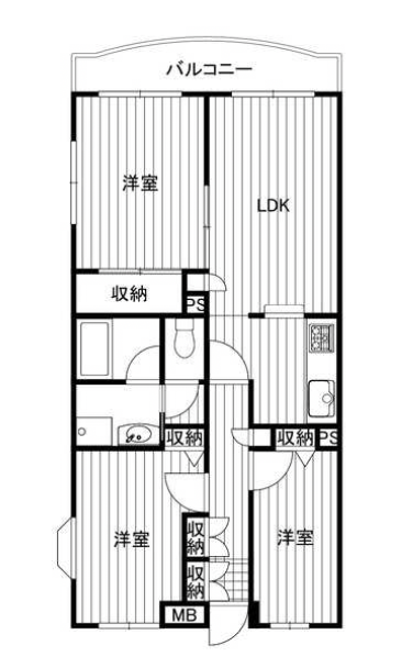 アゼリアⅡ番館201の間取り