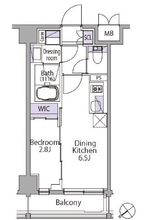 イプセ三軒茶屋402の間取り