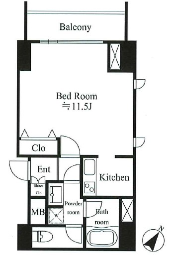 リテラス三軒茶屋604の間取り