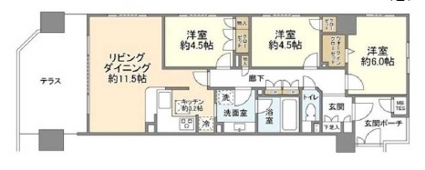 アルス目黒学芸大学弐番館101の間取り