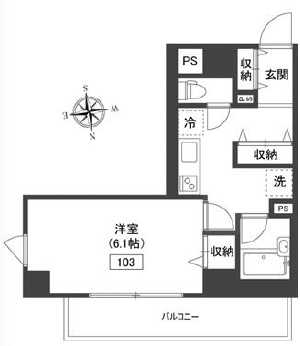 ガーデン代々木上原EAST103の間取り