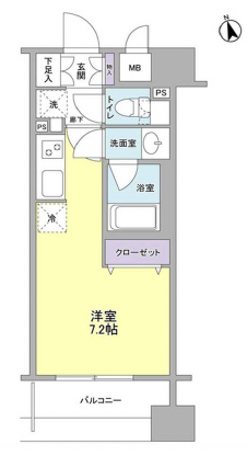 プラティーク三軒茶屋504の間取り