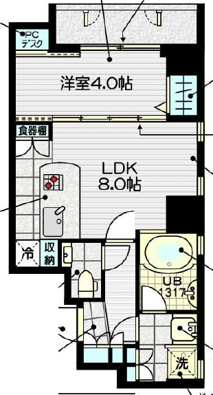 イーストープ用賀403の間取り