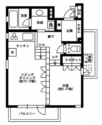 NTPRレジデンス下馬204の間取り