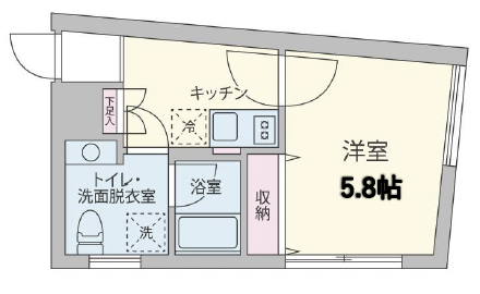 クーカイ・テラス祐天寺301の間取り