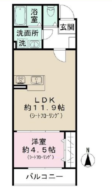 メゾンリヴゴーシュ202の間取り