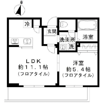 アゼリアガルテン上用賀303の間取り