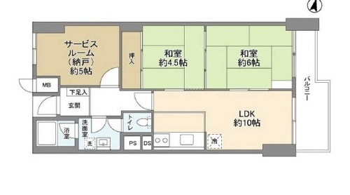 マンションニュー池尻509の間取り