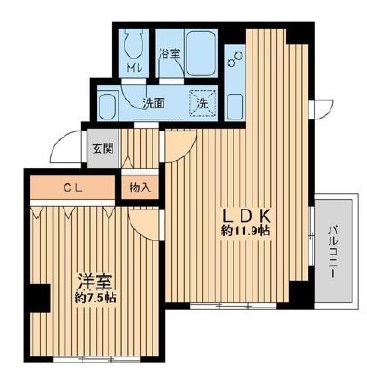 カナン・プレイス403の間取り