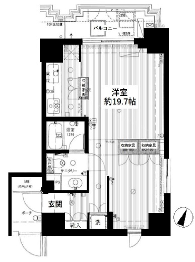 朝日白金台マンション1010の間取り