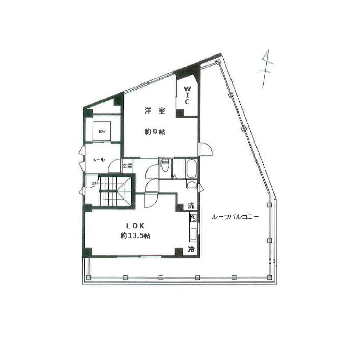 加納屋ビル4階部分の間取り