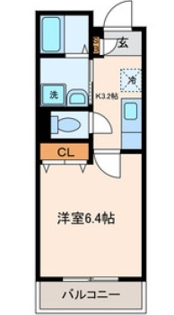 グランパルク駒場野201の間取り