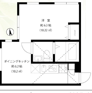 バーミープレイス駒場東大前104の間取り