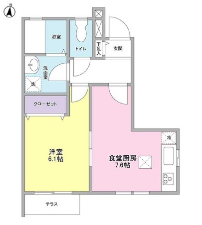 K'sフラット(ケーズフラット)101の間取り