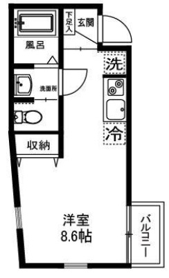 スクエア馬事公苑106の間取り