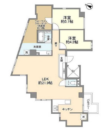 ロイヤルパーク駒沢201の間取り