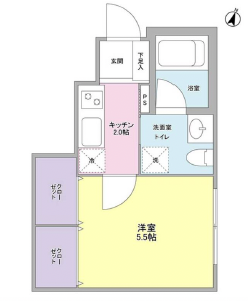 チェルシー駒沢102の間取り