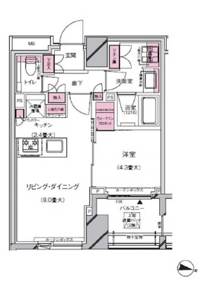 ブランズ桜新町109の間取り