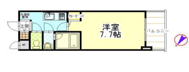 クレッセント東山406の間取り