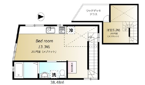 ミーナソルテ桜新町201の間取り