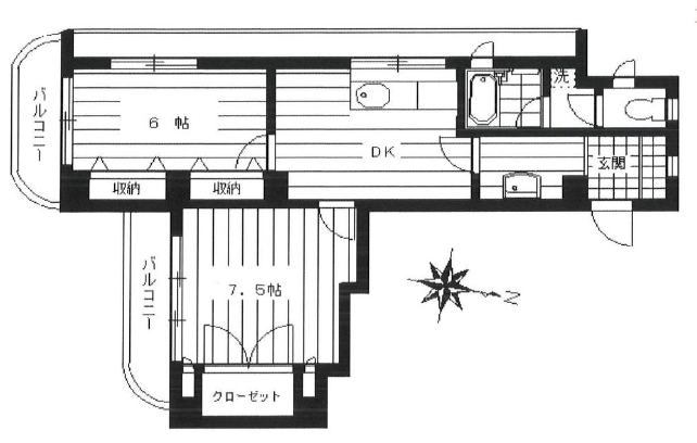 第五竹皮屋ビル502の間取り