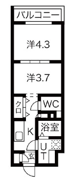 ルネサンスコート世田谷若林206の間取り