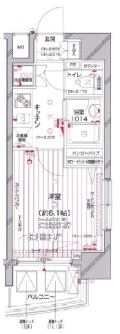 パレステュディオ中目黒1201の間取り