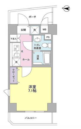 フィオリトゥーラ三軒茶屋ステーションフロント803の間取り