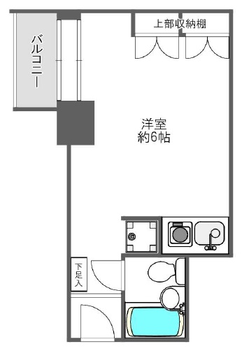 大橋スカイハイツ907の間取り