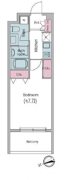 レジディア祐天寺0407の間取り