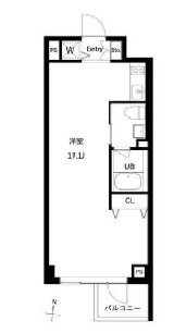 JMFレジデンス世田谷三宿402の間取り