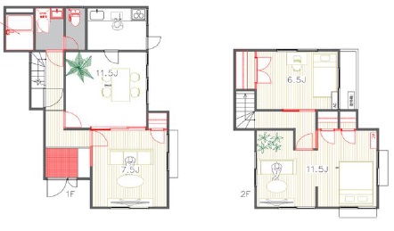 駒沢三丁目戸建ての間取り