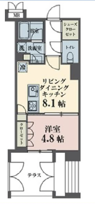 メゾンビスタ渋谷宇田川104の間取り