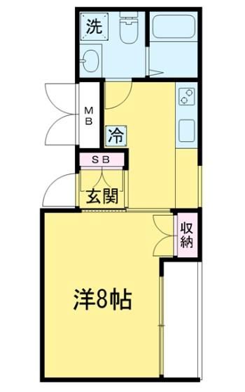 キャステリーノ三宿206の間取り