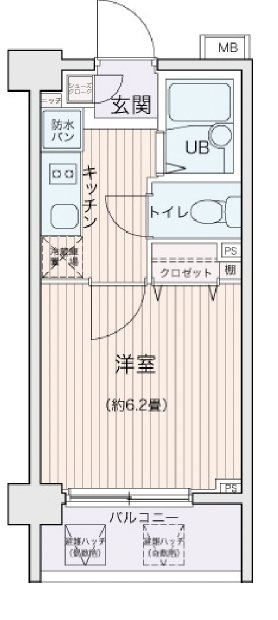 エコロジー都立大学レジデンス618の間取り