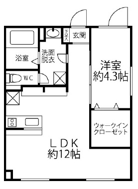 クリオ　ラモード学芸大学201の間取り
