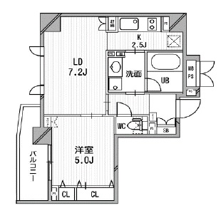 クリオ渋谷ラ・モード402の間取り