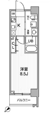 リテラス三軒茶屋サウス1101の間取り