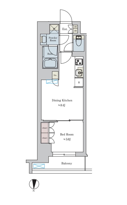 Brillia ist 池尻大橋(ブリリア イスト 池尻大橋)524の間取り