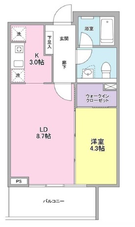 コスモリード目黒学芸大学ウエスト103の間取り