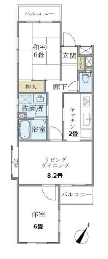 クレールベール碑文谷104の間取り