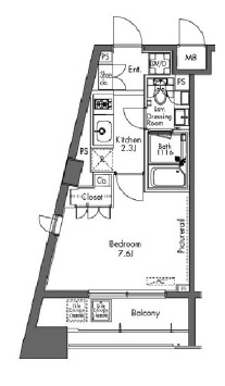 プラウドフラット三軒茶屋604の間取り