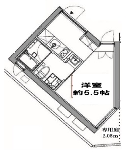 ミレドゥーエ三軒茶屋102の間取り