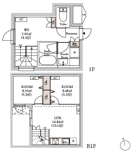 BLANCCOURT三軒茶屋102の間取り