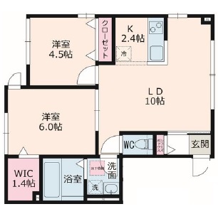 フォレスタ駒沢A102の間取り